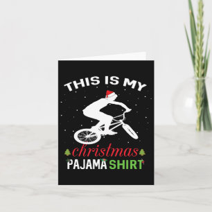 Carte Tee cadeau de Noël pour cavalier de Bmx, pyjama co