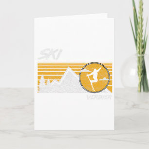 Carte Tee Ski Verbier Rétro Suisse Skiing