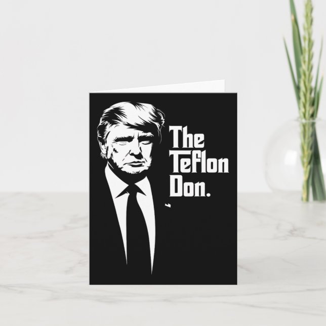 Carte Teflon Don Trump Monochromatique Art Iconique (Devant)