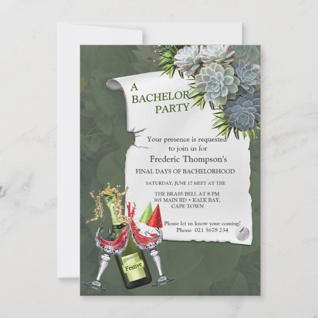 Carte Teintes succulentes de bleus pâles pour enterremen (Devant)