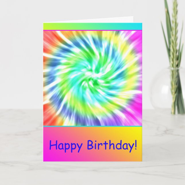 Carte teinture d'anniversaire personnalisée (Devant)