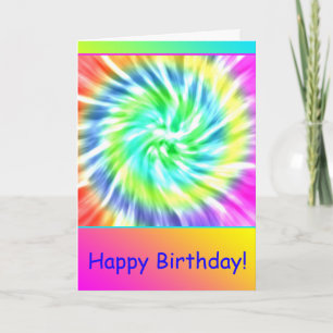 Carte teinture d'anniversaire personnalisée