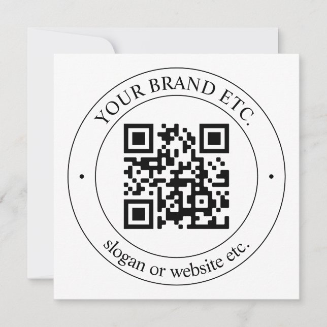 Carte Téléchargez votre propre code QR et votre texte pe (Devant)