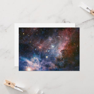 Carte Télescope Nebula Hubble Carina Rouge et Bleu