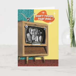 Carte Télévision classique Set Rétro Anniversaire
