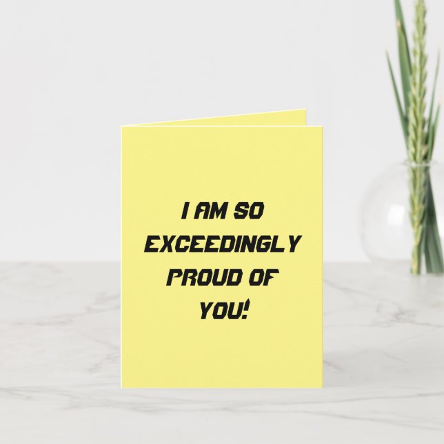 Carte Tellement exceptionnellement fier de vous (Devant)