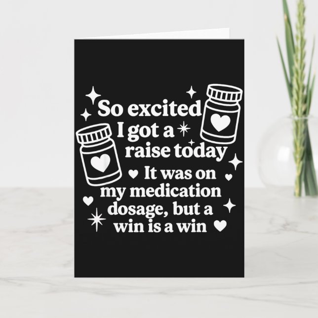 Carte Tellement excité, j'ai eu une augmentation aujourd (Devant)