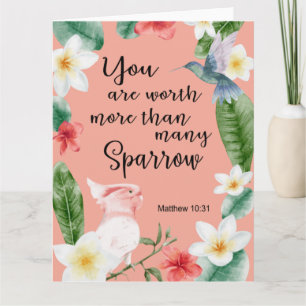 Carte Témoin Jéhovah JW Encouragement Matthieu 10:31