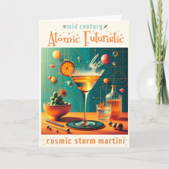 Carte Tempête cosmique futuriste atomique Martini (Devant)