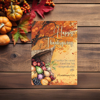 Carte Tempête de feuilles 2 Corinthians 9:15 Bon thanksg