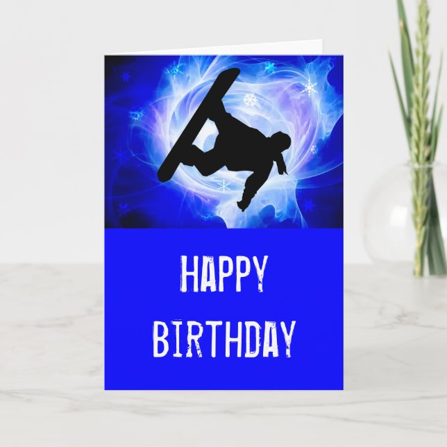 Carte Tempête de neige Blue Swirl (Devant)