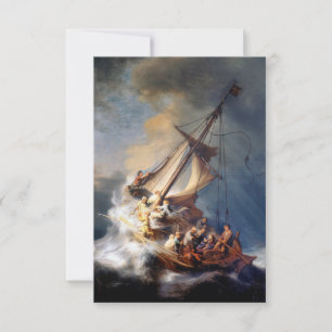 Carte Tempête de Rembrandt sur le lac de Galilée