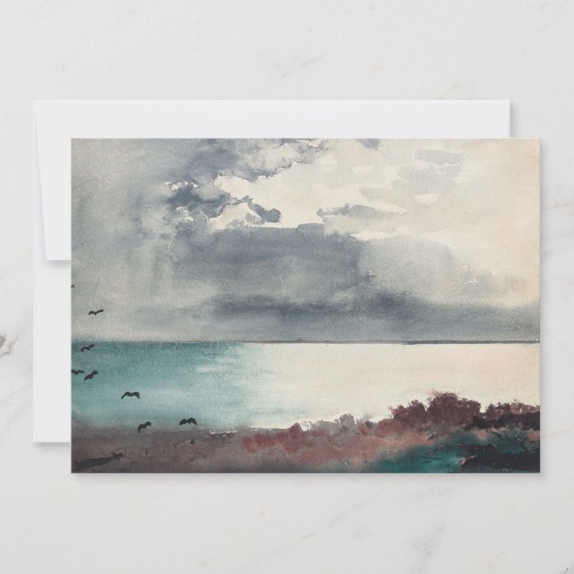 Carte Tempête de rupture, Côte du Maine | Winslow Homer (Devant)