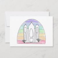 Temple LDS Salt Lake City coucher de soleil arc-en