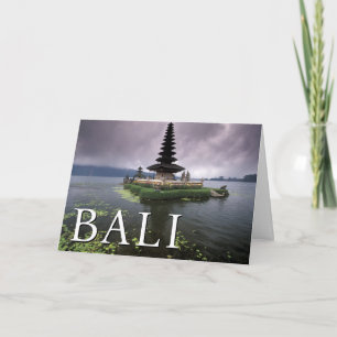 Carte Temple Ulun Danu Bali, Indonésie Anniversaire
