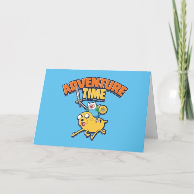 Carte Temps d'aventure | Finn Riding Jake (Devant)