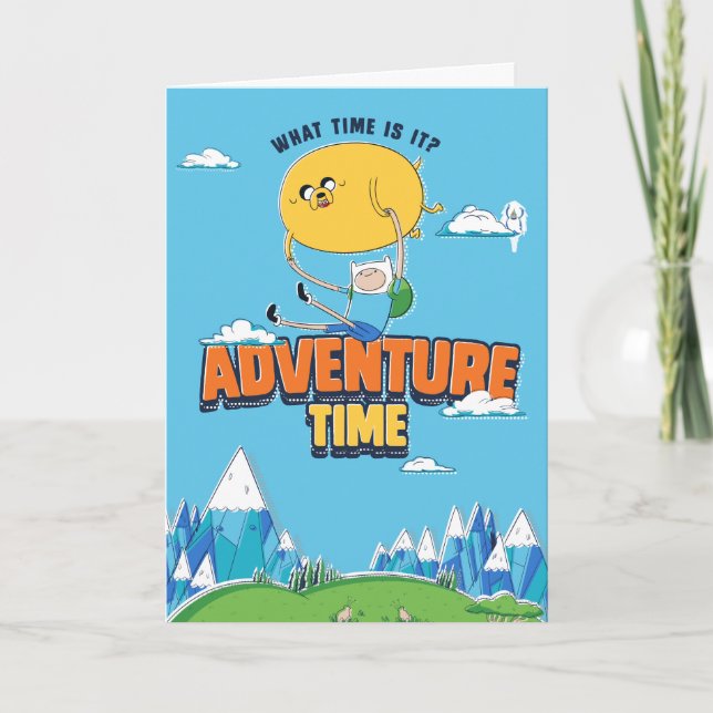 Carte Temps d'aventure | Jake Flottant Avec Finn (Devant)
