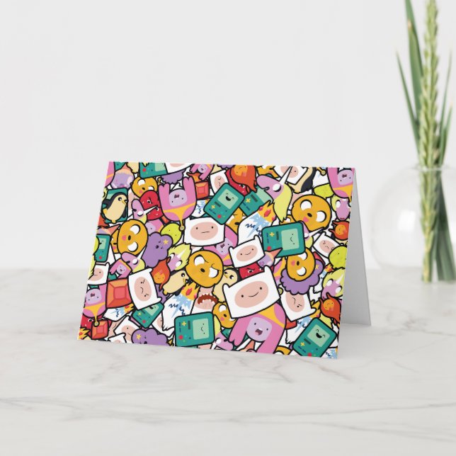 Carte Temps d'aventure | Motif de jeu de caractères (Devant)