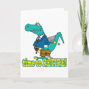 Carte temps de prendre sa retraite vieux dinosaure qui t