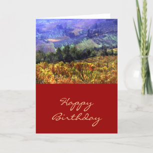 Carte Temps de récolte à l'anniversaire de vignoble