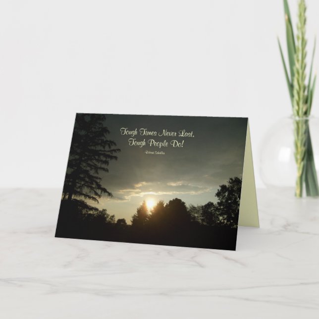 Carte Temps difficiles Jamais Dernier,...Greeting Card-B (Devant)