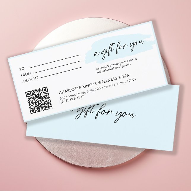 Carte tendance, moderne, écriture manuscrite, avec code  (Créateur téléchargé)