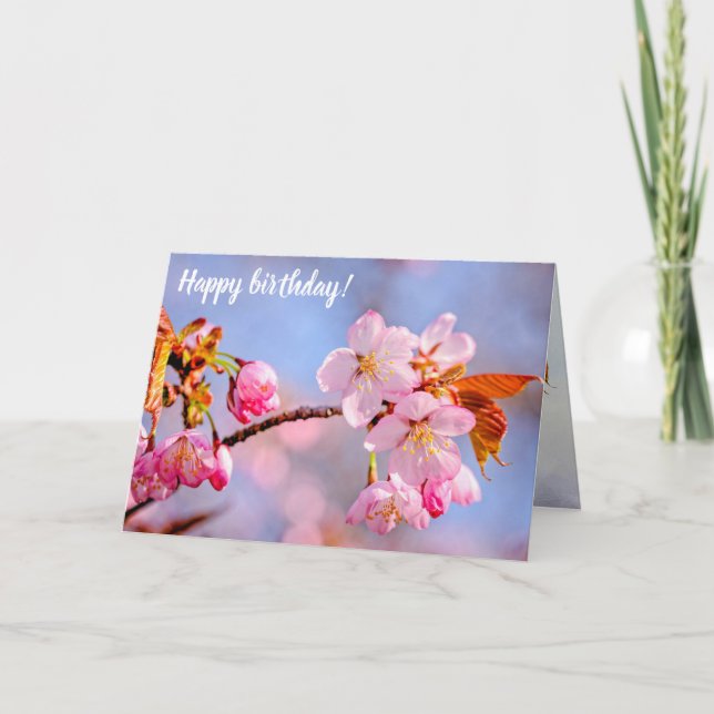 Carte Tendances Étonnantes Des Fleurs Sakura Au Printemp (Devant)