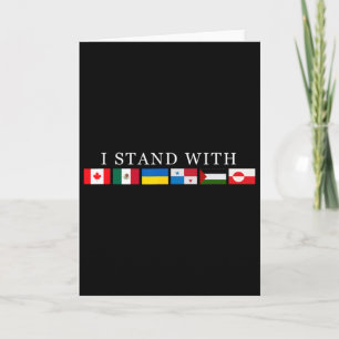 Carte Tenez-vous avec le Canada Vert Mexique Panama Gaza