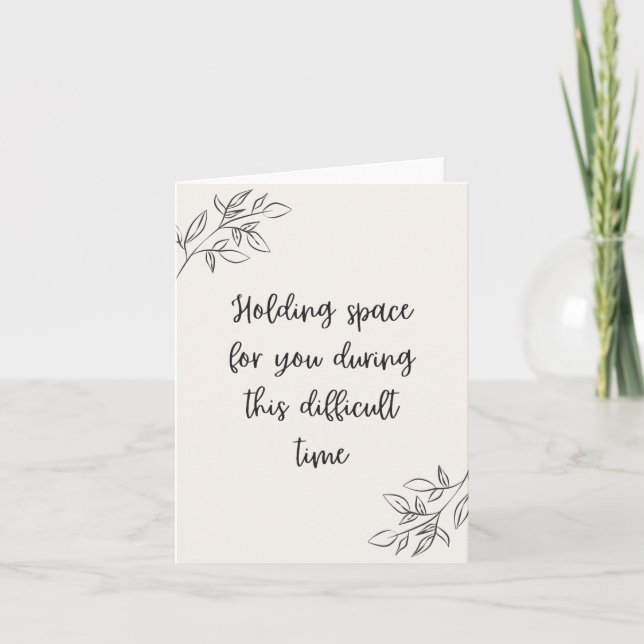 Carte Tenir compagnie pendant un moment difficile, coule (Devant)