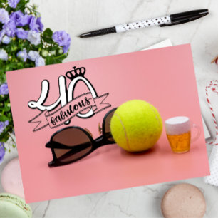 Carte Tennis 40e anniversaire avec balle et bière sur Pi