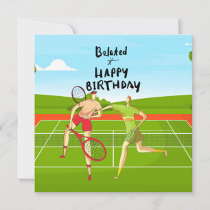 Carte Tennis : Anniversaire des joueurs de tennis