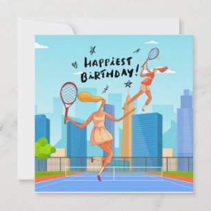 Carte Tennis Anniversaire Special Wings pour le joueur d