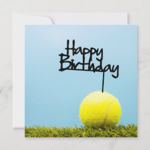 Carte Tennis ball avec Joyeux Anniversaire Connexion cie