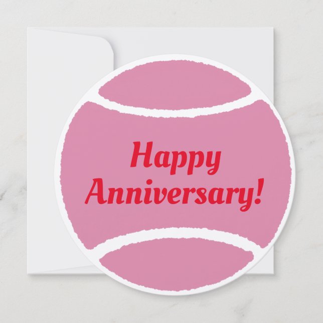 Carte Tennis ball card: Happy Anniversary! (Devant)