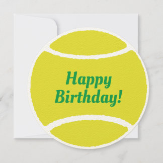 Carte Tennis ball card: Happy Birthday! -text changeable