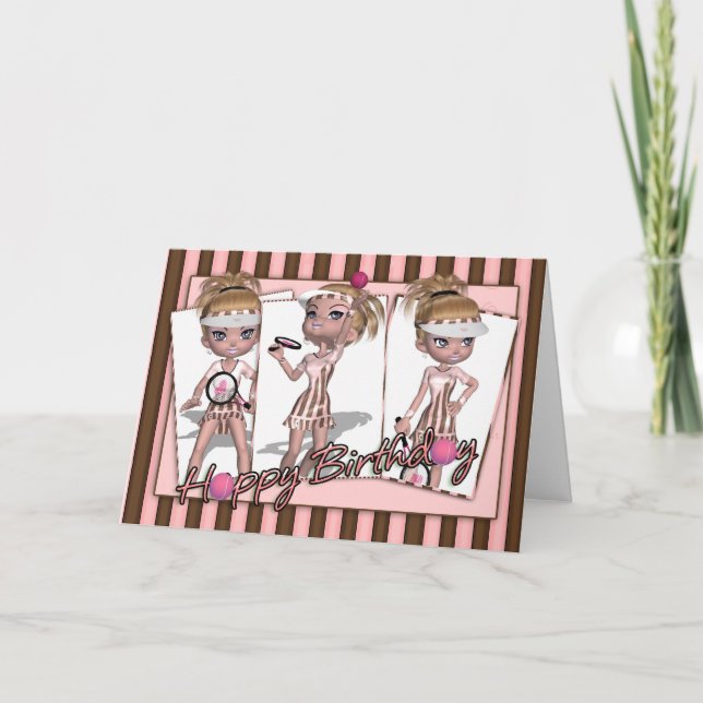 Carte Tennis Birthday Card - Tennis (Devant)