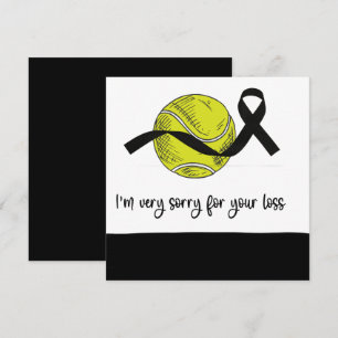 Carte Tennis Condolences Désolé pour votre perte