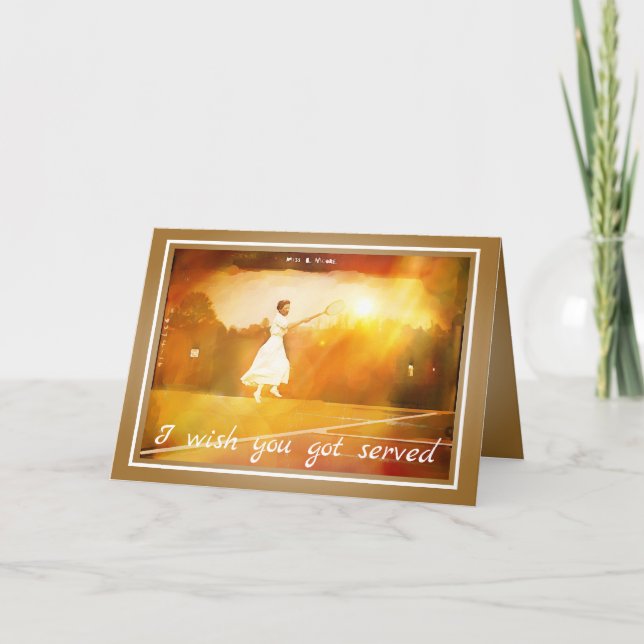 Carte Tennis d'Antan – Le Saut de May Sutton - Drôle (Devant)