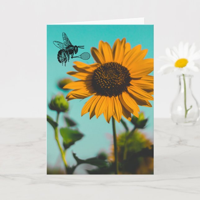 Carte Tennis de Bumblebee tournesol (Petite plante)