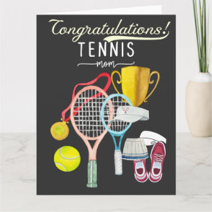 Carte Tennis Félicitations à Tennis Maman Mère Joueuse