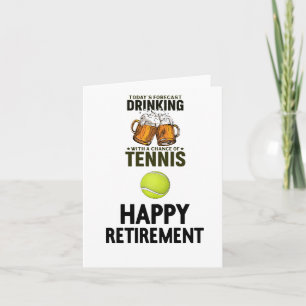 Carte Tennis Joyeuse retraite au joueur de tennis