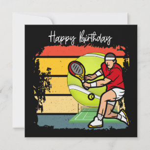 Carte Tennis Joyeux Anniversaire à papa Tennis