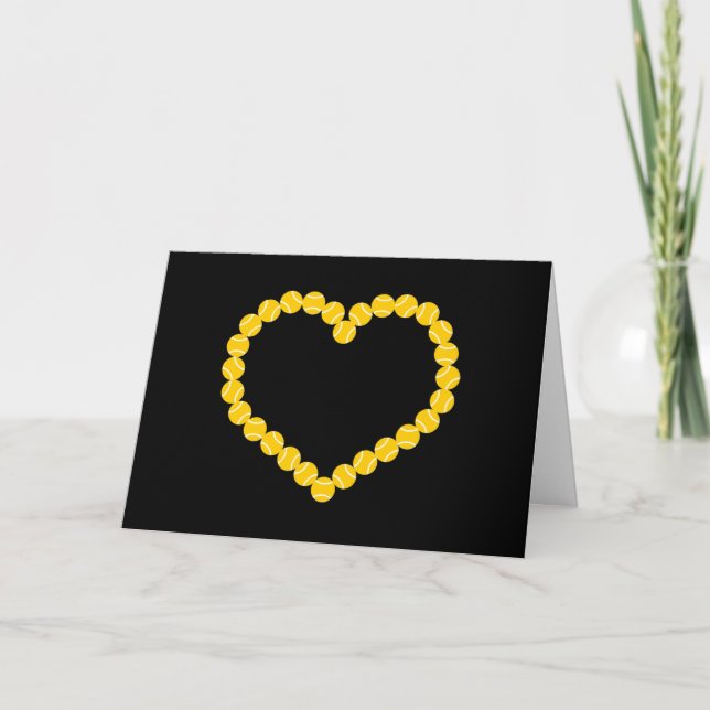Carte Tennis Love Heart - Saint-Valentin (Devant)