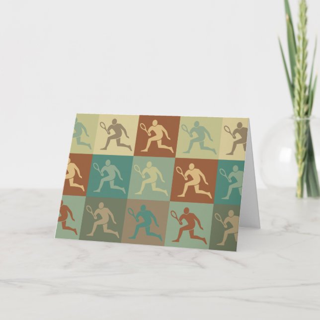Carte Tennis Pop Art (Devant)