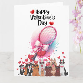 Carte TENNIS Saint-Valentin au joueur avec amour