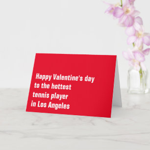 Carte Tennis 💘 Valentine personnalisable