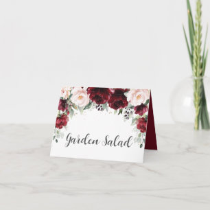 Carte Tente de réception de mariage floral Élégant Burgu