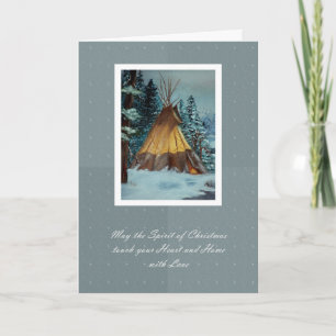 Carte Tepee de Noël / Tipi de Noël