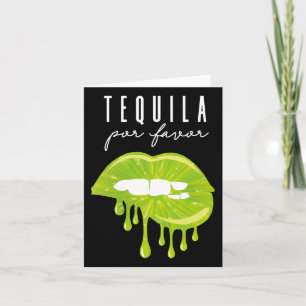 Carte Tequila Por Favor Lime Lips Boisson Adulte Cinco D