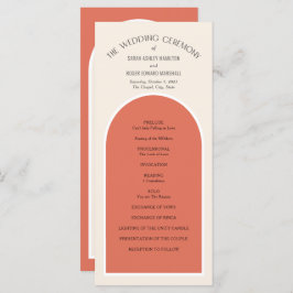 Carte Terracotta désert tons terre simple Arc moderne